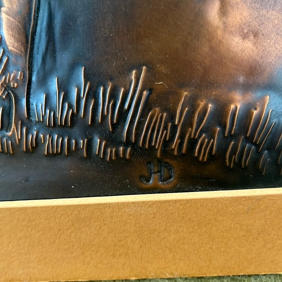 Buffalo Stands Alone Copper Art by JD - Picture 3 of 4